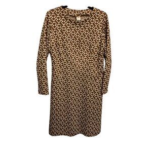 Vintage Brown and White Dress